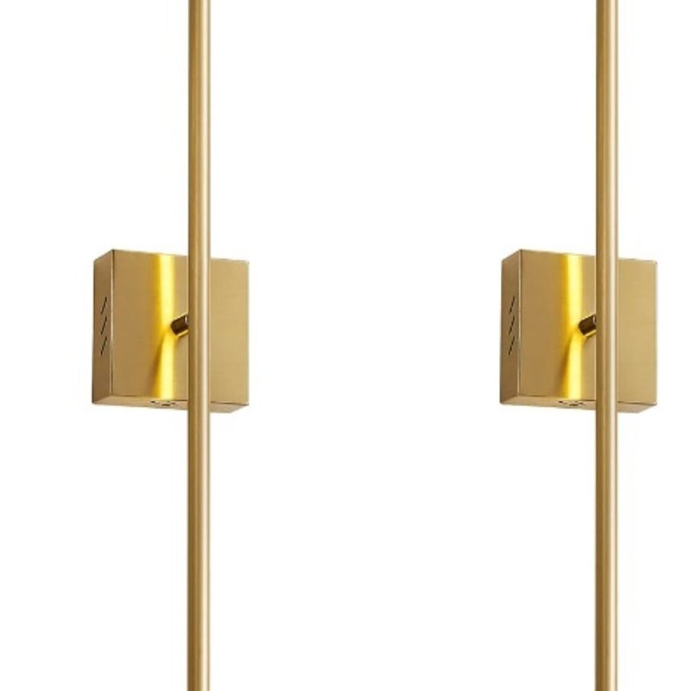 Modern Wall Sconces Set of Two Dimmable Hardwired LED Wall Lights Fixtures